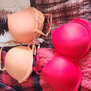 Pink Victoria Secret 36C /C80 push up Bra's